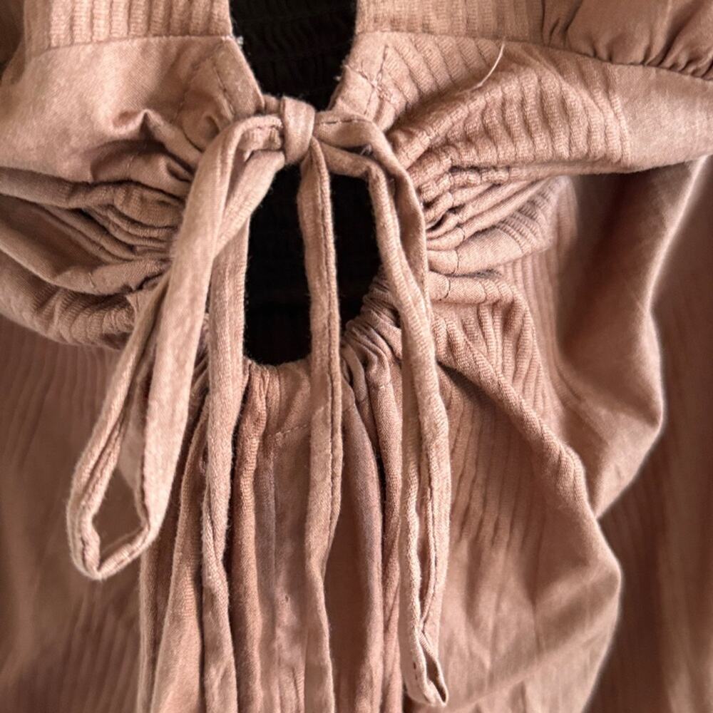 Free People Boho Elegant Rust Brown Dress Medium - Picture 3 of 7